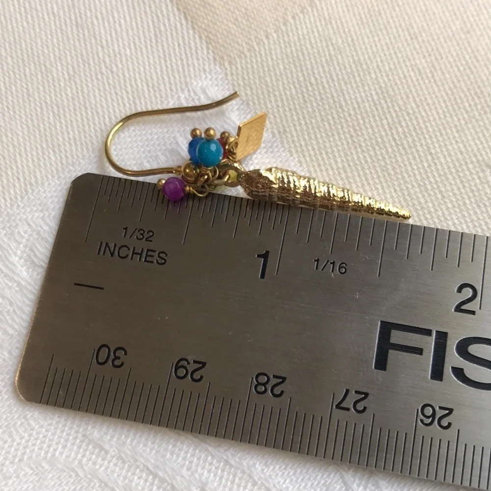 Rosantica Italy 925 Ice Cream Cone Beaded Statement Dangle Earrings - Picture 8 of 16